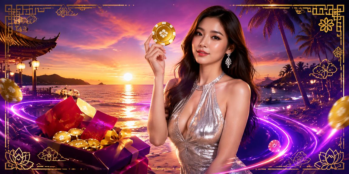 Khung cảnh biển Phú Quốc với phong bao lì xì động viên người chơi